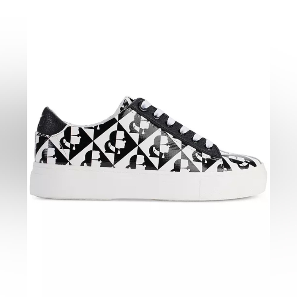 KARL LAGERFELD PARIS Cate Diamond Lace Up Sneakers Size 8.5 - NEW